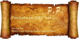 Perlstein Péter névjegykártya