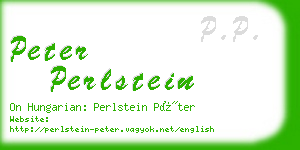 peter perlstein business card